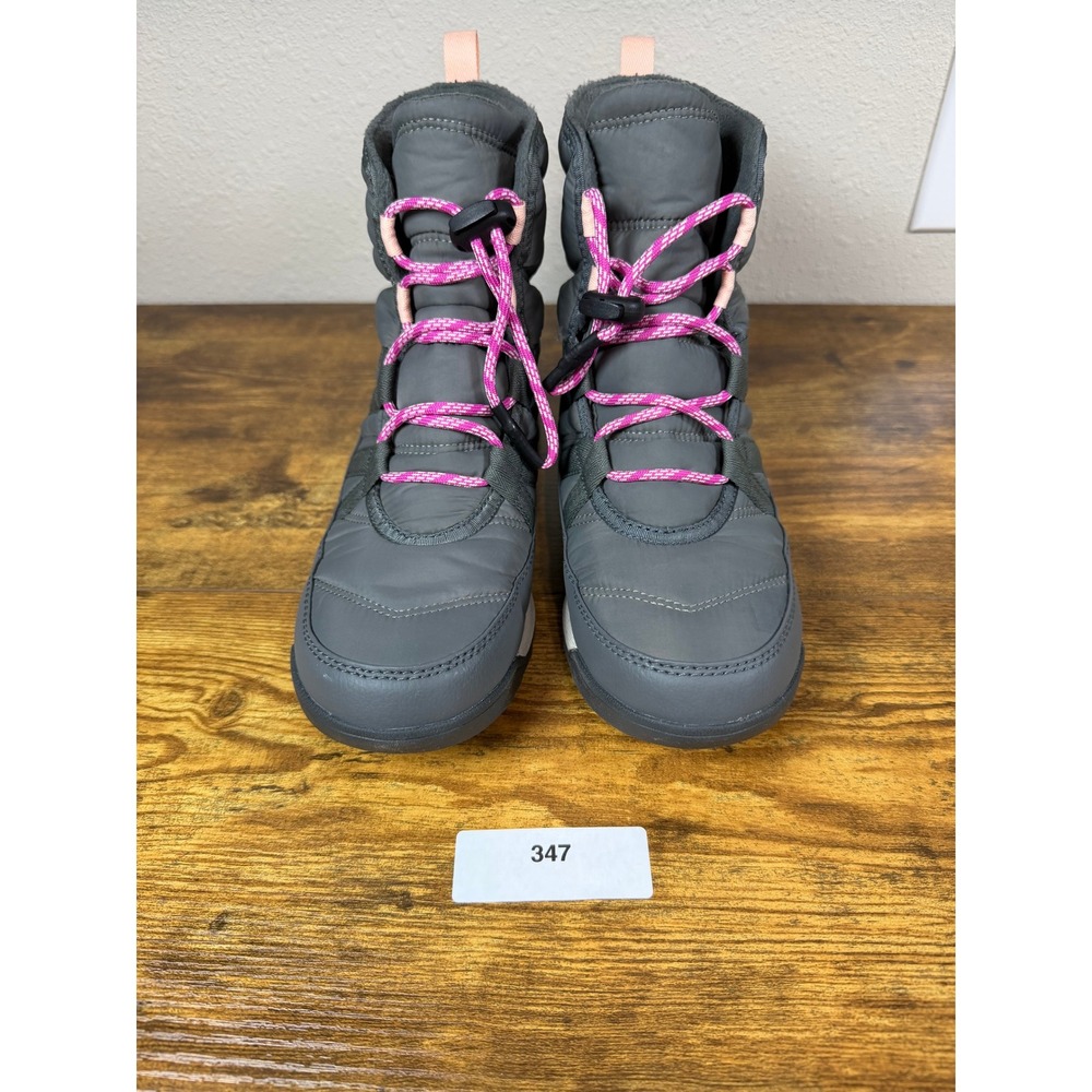 Sorel Whitney II Short Lace Boots Quarry Grey Pink NY3903-053 Womens 7